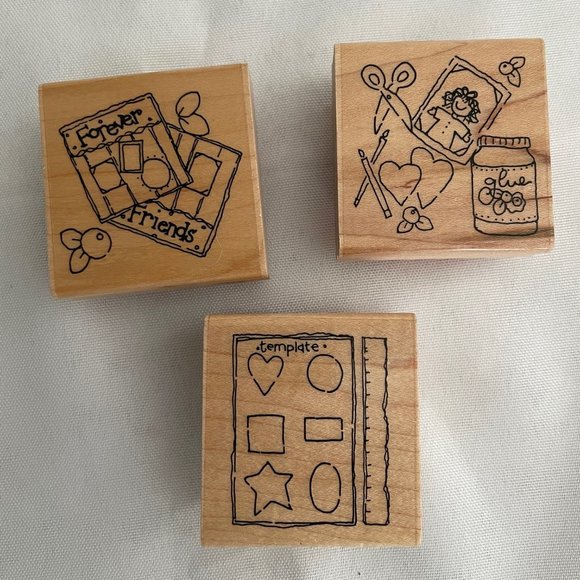 JRL Design Vintage Scrapbook Wood Mounted Stamps, Card Making, Photo Albums - Picture 5 of 15